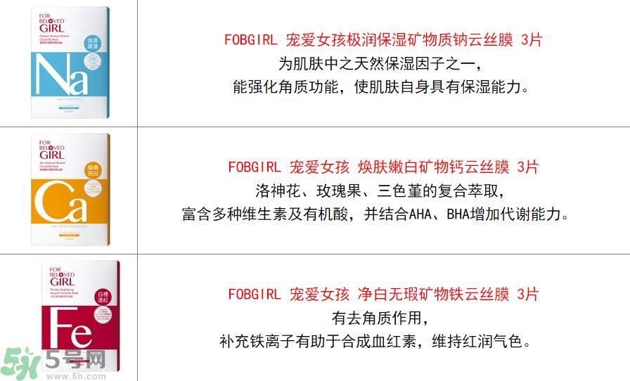 寵愛(ài)之名寵愛(ài)女孩礦物云絲膜功效 系列6款怎么選擇
