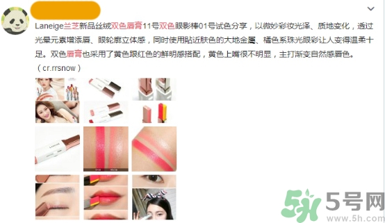 蘭芝雙色口紅哪個(gè)顏色好看？蘭芝雙色口紅怎么涂？