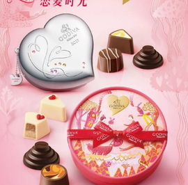 godiva2017情人節(jié)巧克力多少錢？sanrio和?歌帝梵合作情人節(jié)巧克力