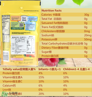 嘉寶溶豆成分如何？嘉寶溶豆成分表