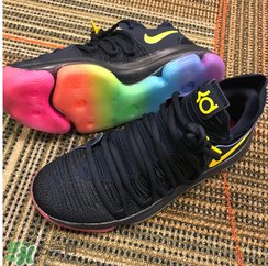 nike kd 10 be true彩虹配色實物怎么樣？杜蘭特10彩虹底照片曝光