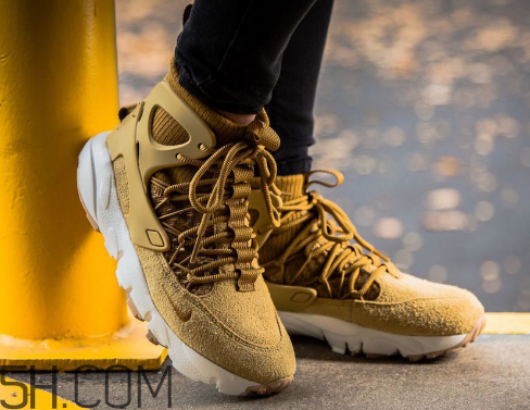 nike air footscape mid小麥配色上腳效果怎么樣？