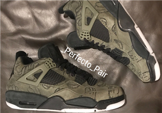 kaws與air jordan 4聯(lián)名橄欖綠版本實(shí)物什么樣？