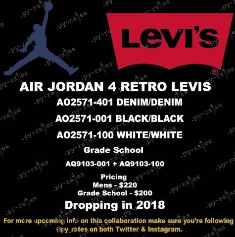 levis與air jordan 4聯(lián)名款實(shí)物什么樣_多少錢？