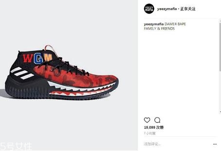 bape與adidas dame 4聯(lián)名有哪幾款_多少錢？